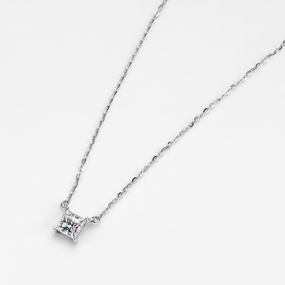 RSP-107 Original Moissanite Diamond Princess Cut Pendant - Ringshing.com