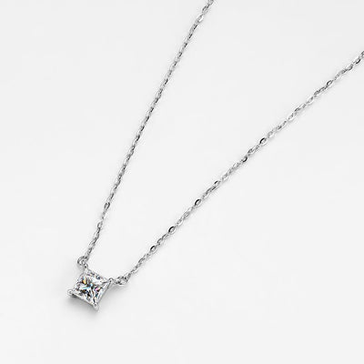 RSP-107 Original Moissanite Diamond Princess Cut Pendant - Ringshing.com