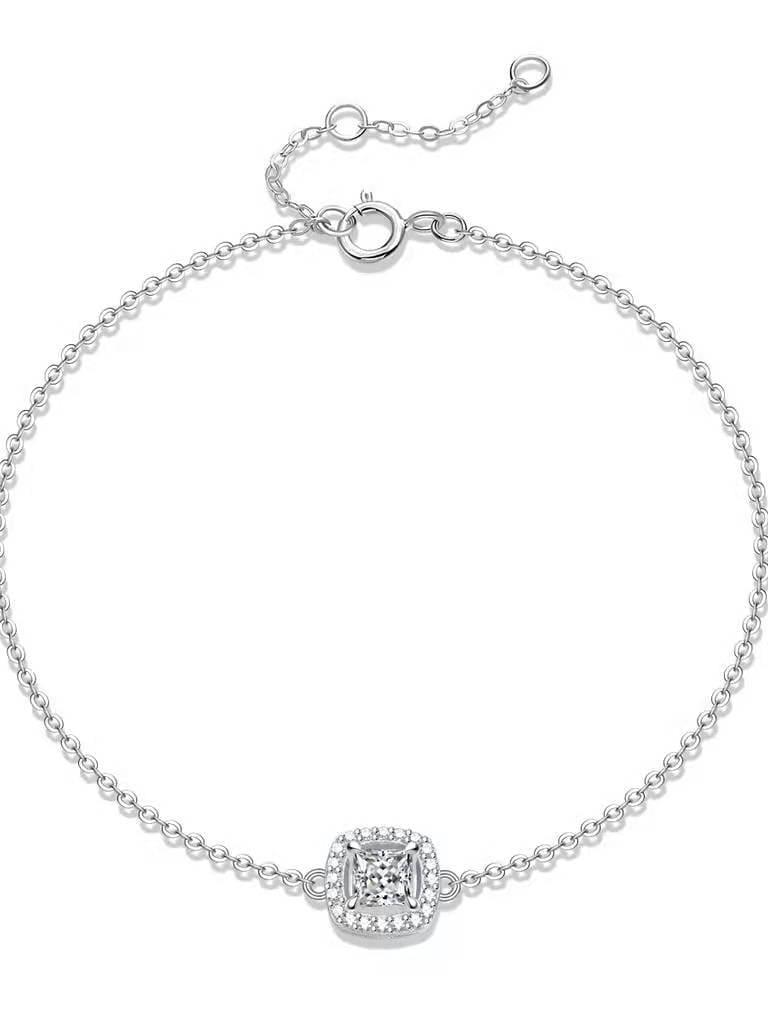 RSB-602 0.5 Carat Princes Cut Original Moissanite Diamond Bracelet - Ringshing.com