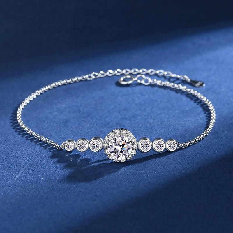 RSB-601 1.0 Carat Moissanite Diamond Bracelet - Ringshing.com