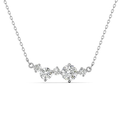 RSP-301 5PCS Original Moissanite Solitaire Pendant Necklace in Pure Silver - Ringshing.com