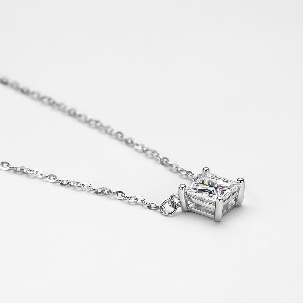 RSP-107 Original Moissanite Diamond Princess Cut Pendant - Ringshing.com