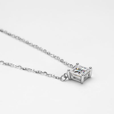 RSP-107 Original Moissanite Diamond Princess Cut Pendant - Ringshing.com