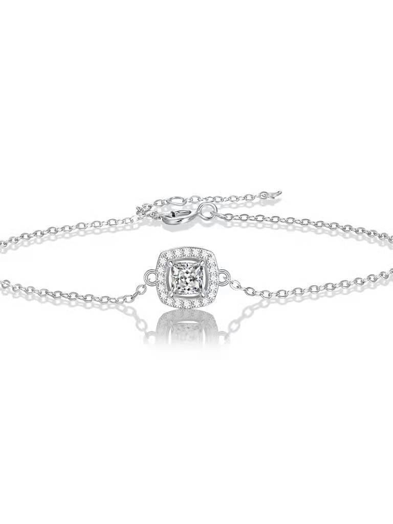 RSB-602 0.5 Carat Princes Cut Original Moissanite Diamond Bracelet - Ringshing.com