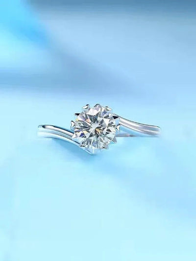 RSR-288 Free Size Original Moissanite Diamond Ring 1.0 Carat - Ringshing.com