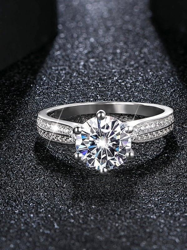 RSR 208 Moissanite White Minimalist Band Ring 1.0 Carat - Ringshing.com
