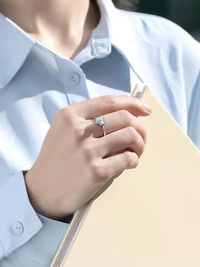 RSR-288 Free Size Original Moissanite Diamond Ring 1.0 Carat - Ringshing.com