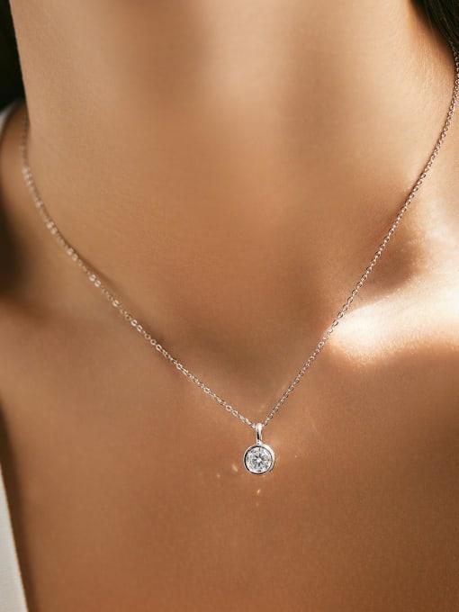 RSP-312 Moissanite Geometric Dainty Necklace 1.0 Carat - Ringshing.com