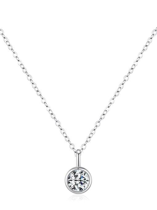 RSP-312 Moissanite Geometric Dainty Necklace 1.0 Carat - Ringshing.com