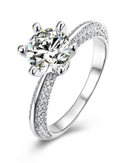 RSR 207 Moissanite Diamond White Minimalist Band Ring 1.0 Carat - Ringshing.com