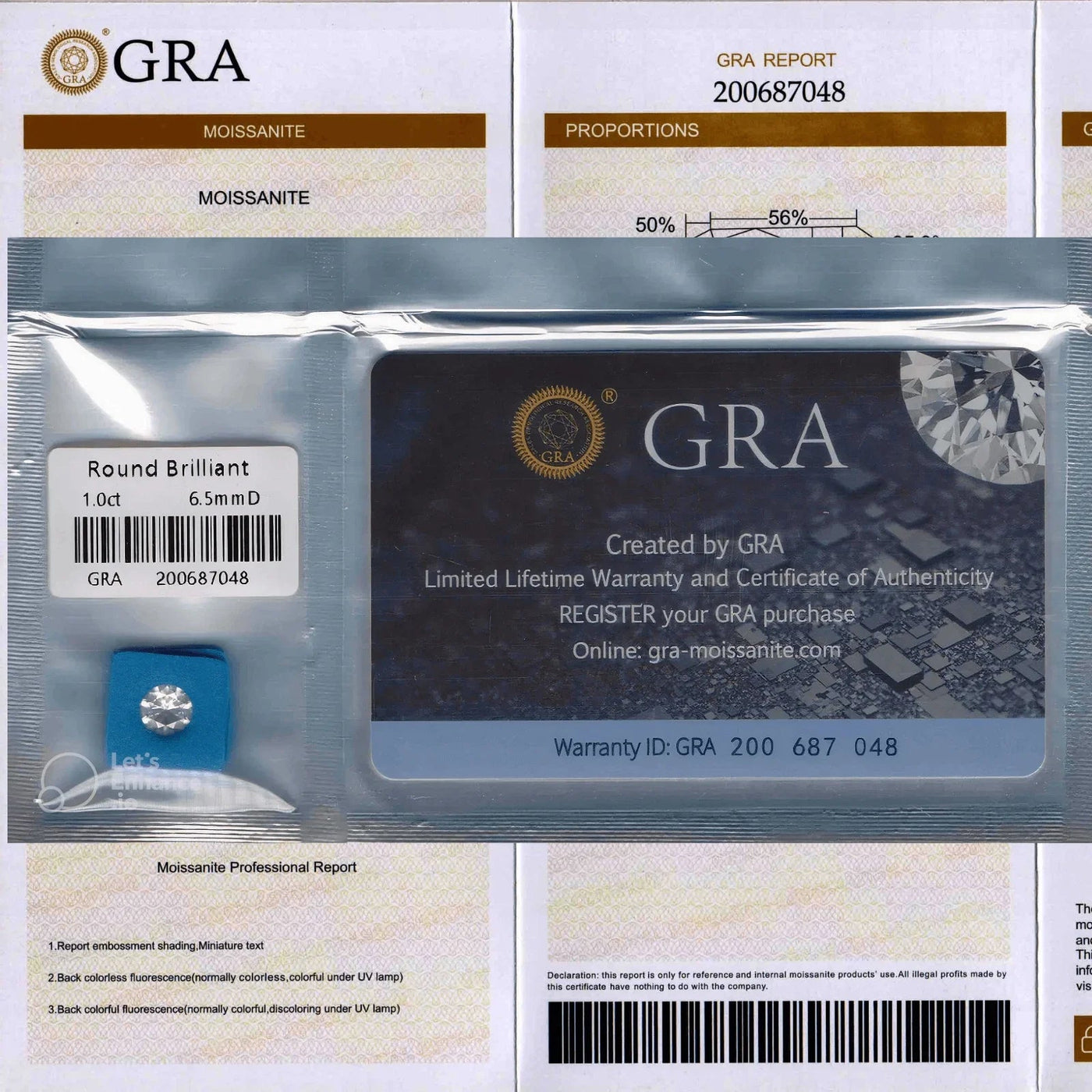 Moissanite Diamond | D Color, VVS1 Clarity Round Brilliant White - Ringshing.com