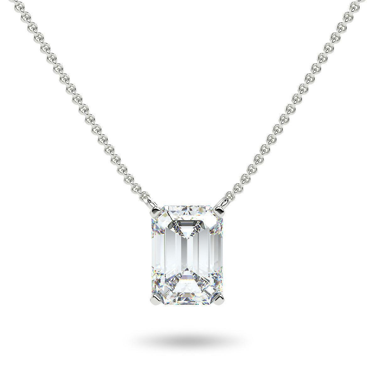 RSP-588 Premium Emerald Cut Luxury Pendant - Ringshing.com