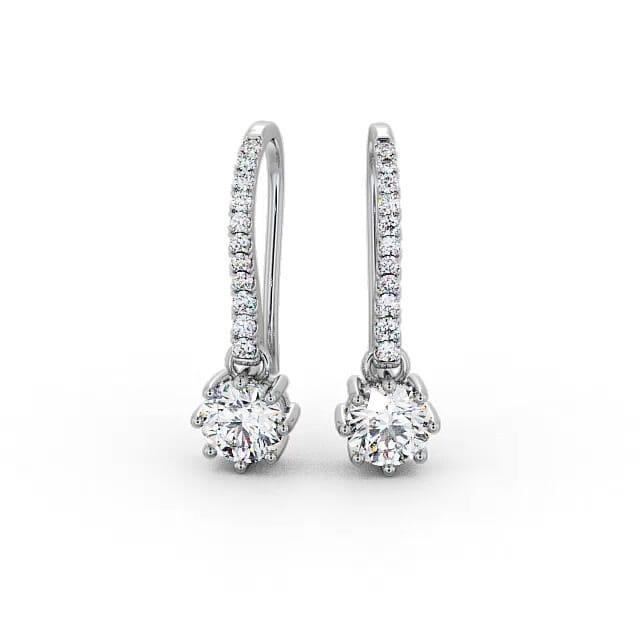 RSE-403 Drop Round Moissanite Earrings - Ringshing.com