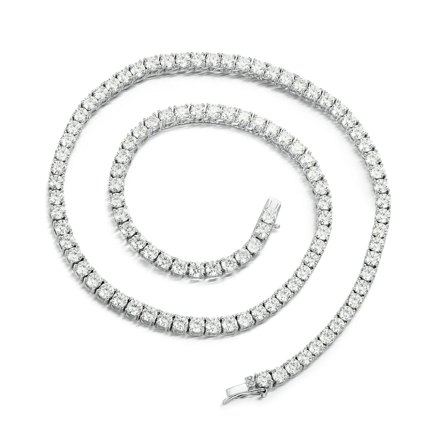 RSC-220 Moissanite White Tennis Necklace Choker - Ringshing.com