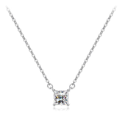RSP-107 Original Moissanite Diamond Princess Cut Pendant - Ringshing.com